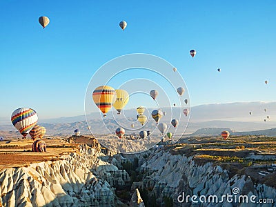 Hot Air Balloon Flight at Cappadocia Editorial Stock Photo