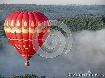 Hot Air Balloon Flight Stock Photo