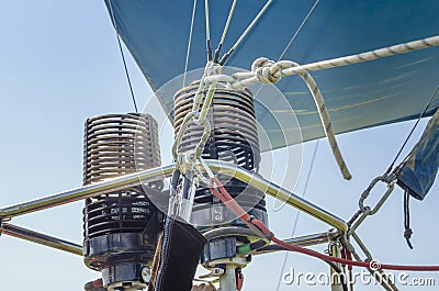 Hot air balloon gas burners Editorial Stock Photo