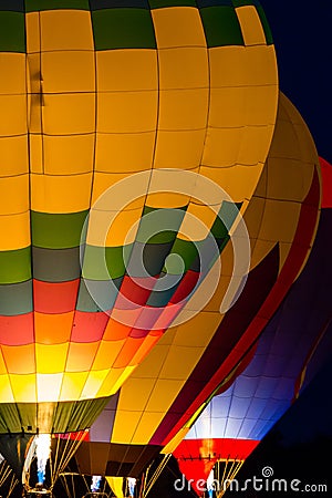 Hot Air Balloon Glow Stock Photo