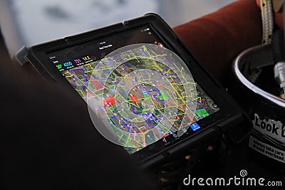 Hot Air Balloon GPS navigation System Stock Photo