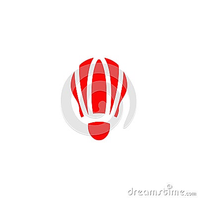 Hot air balloon icon logo design vector template Vector Illustration