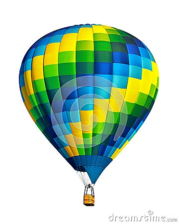 Hot air balloon isolated Stock Photo