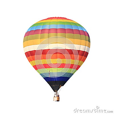 Hot air balloon isolated white Stock Photo