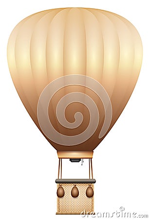 Hot Air Balloon Old Fashioned Vector Illustration