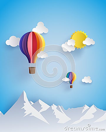 hot air balloon Vector Illustration