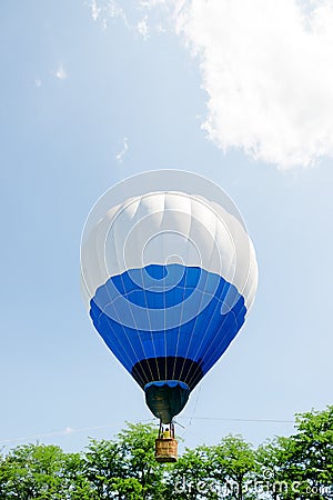 Hot air balloon over the park with blue sky Editorial Stock Photo