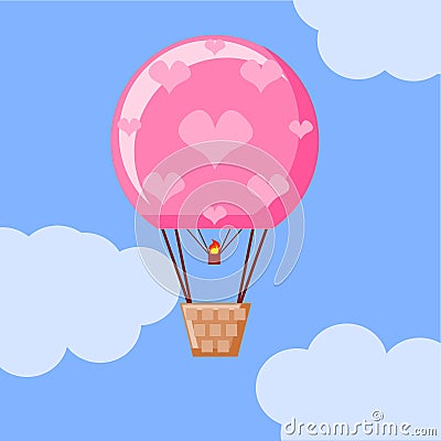 Hot air balloon Vector Illustration