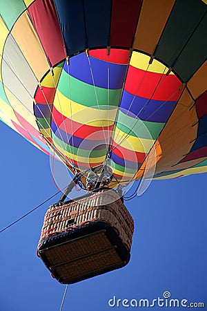 Hot Air Balloon Ride Closeup Stock Photo