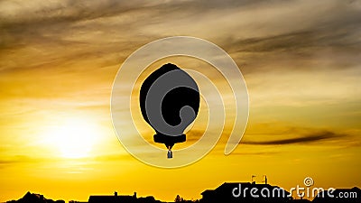 Hot Air Balloon Ride . Romance of the flight . Stock Photo