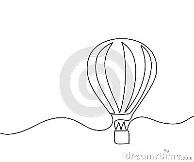 Hot air balloon sign Vector Illustration