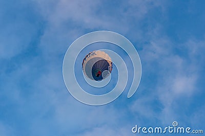Hot air balloon in the sky. Remax real estate agency brand hot air balloon Editorial Stock Photo