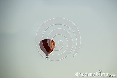 Hot Air Balloon Sunset Stock Photo