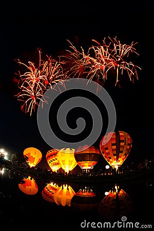Hot air balloon in Thailand International Balloon Festival 2009. Editorial Stock Photo