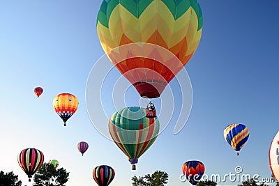 Hot Air Ballooning colors Stock Photo