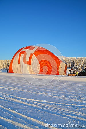 Hot air ballooning in finland Editorial Stock Photo