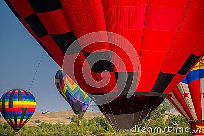 Hot Air Balloons Festival Red Balloon Editorial Stock Photo