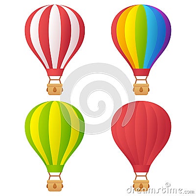 Hot air balloons Vector Illustration