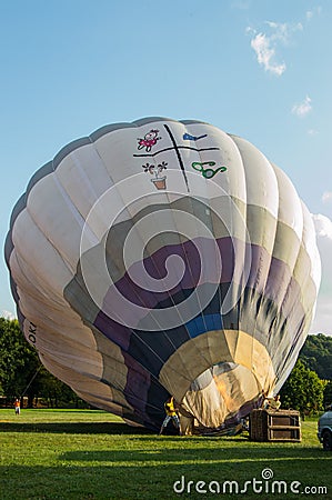 Hot air baloon prepare to fly Editorial Stock Photo