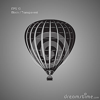 Hot air baloon vector illustration. Air floatation transport Vector Illustration