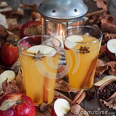 Hot apple cider Stock Photo