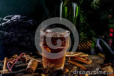 Hot autumn winter beverage Stock Photo