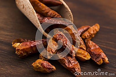 Hot birds eye peppers Stock Photo