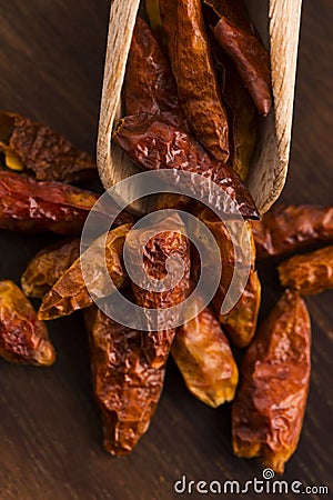 Hot birds eye peppers Stock Photo