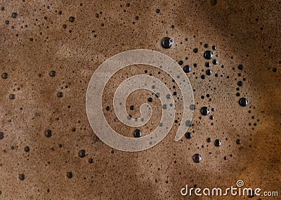 Hot Brewed Coffee Foamy Bubble Background Stock Photo