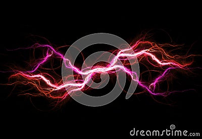 Hot burning plasma lightning, abstract and energy Stock Photo