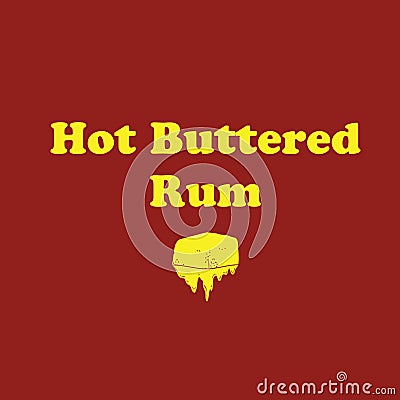 Hot buttered rum Vector Illustration