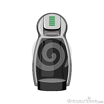 hot capsule coffee maker cartoon vector illustration Vector Illustration