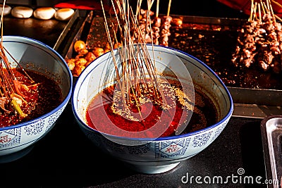 Hot Chili Oil in Chengdu, Sichuan Stock Photo