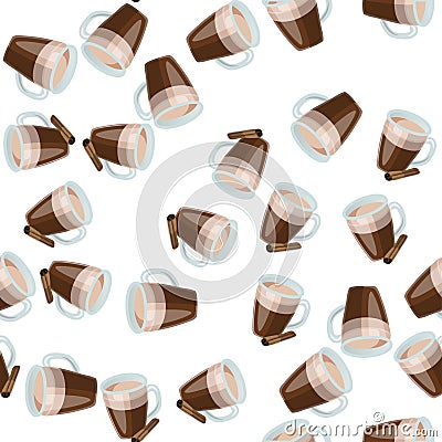 Hot chocolate cup Vector Illustration