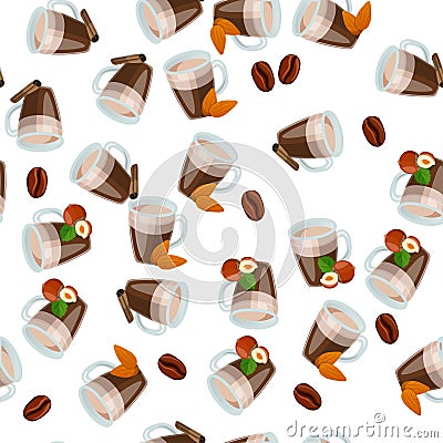 Hot chocolate cup Vector Illustration