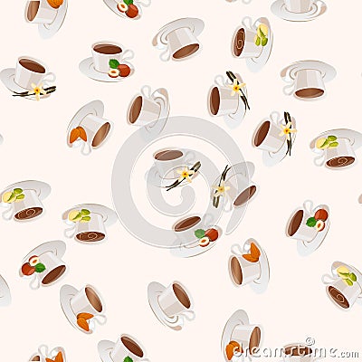 Hot chocolate cup Vector Illustration