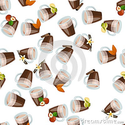 Hot chocolate cup Vector Illustration