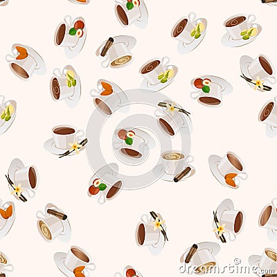 Hot chocolate cup Vector Illustration