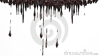 Hot chocolate stream Stock Photo