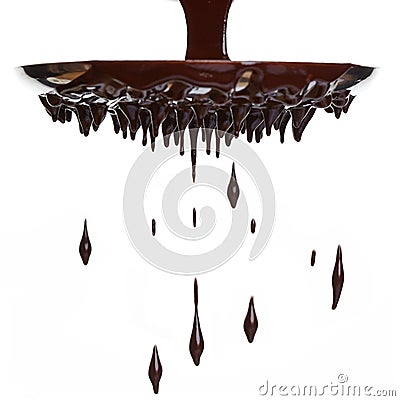 Hot chocolate stream Stock Photo