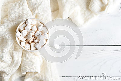 Hot Chocolate on white Stock Photo