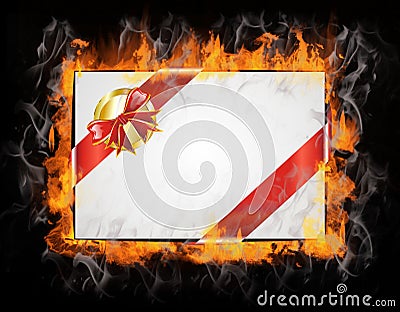 Hot Christmas Email Message Icon Stock Photo