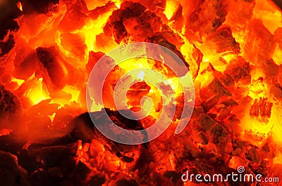 Hot coals! Stock Photo