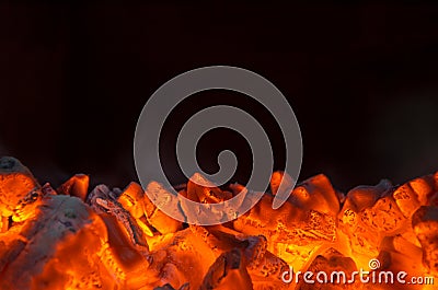 Hot coals Stock Photo