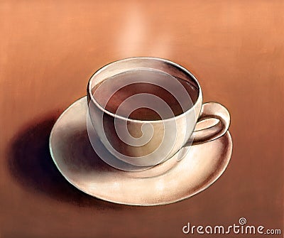 Hot coffee Cartoon Illustration