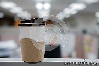 Hot coffee in cup. Stock Photo