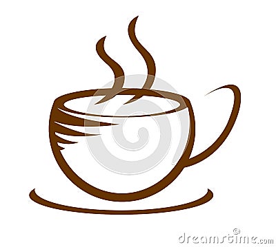 Hot coffee cup icon Vector Illustration