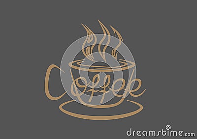 Hot Coffee Cartoon Illustration