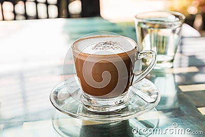 Hot coffee (mocaccino) Stock Photo