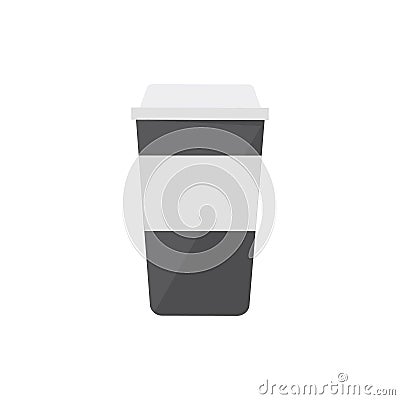 Hot coffee in plastic cup graphic illustration Cartoon Illustration